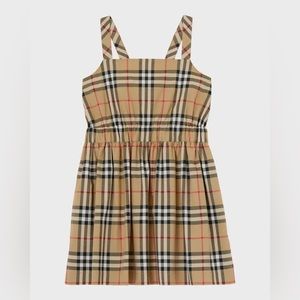 NWT $440 Burberry Girl's Sigourney Vintage Check-Print Dress size 14